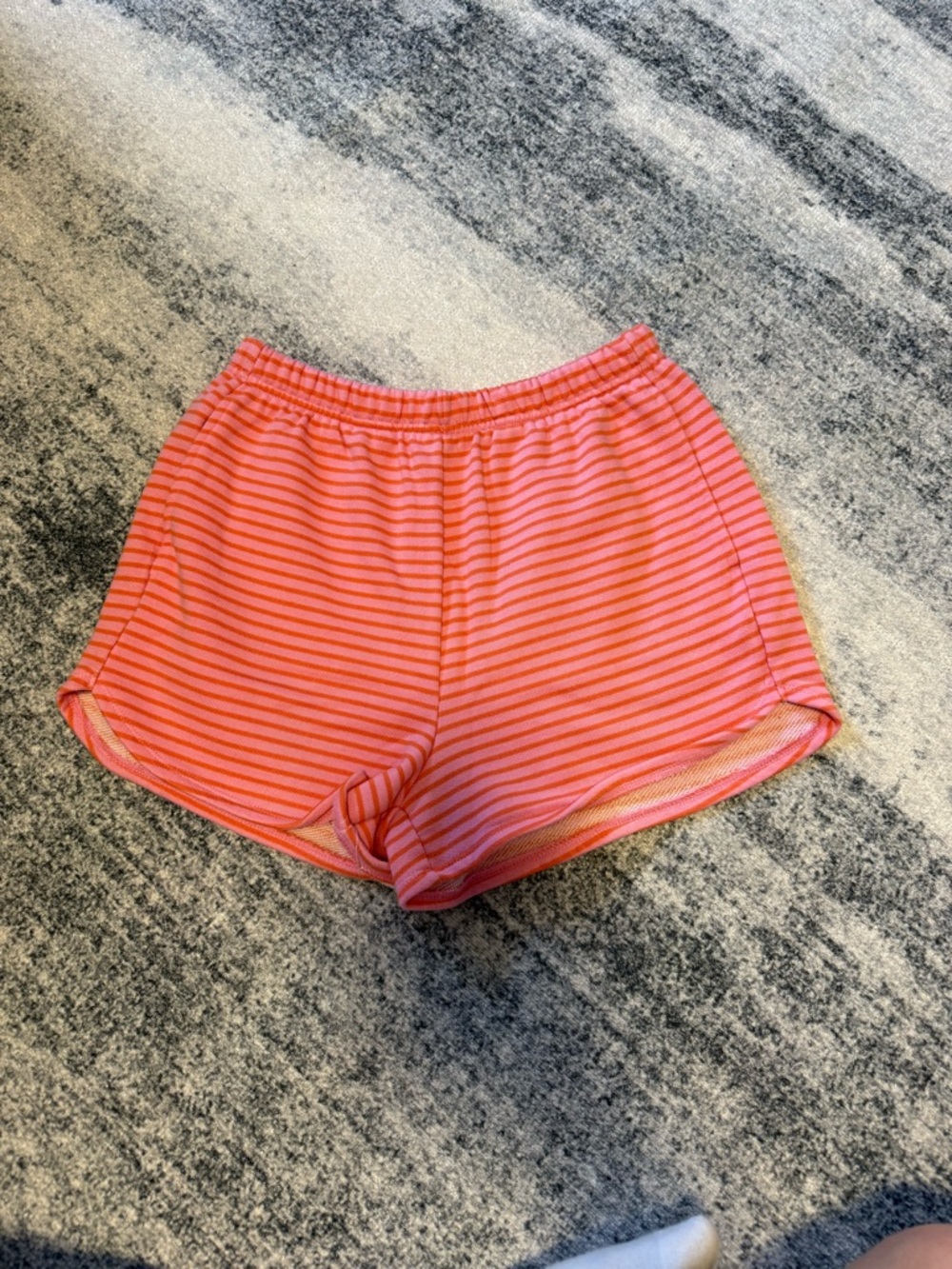 Wild Fable Terry Dolphin Pink and Orange Striped Shorts